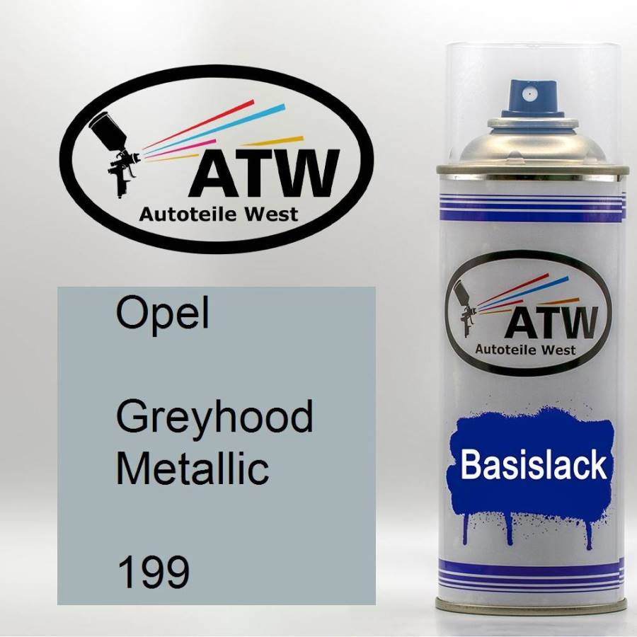 Opel, Greyhood Metallic, 199: 400ml Sprühdose, von ATW Autoteile West.